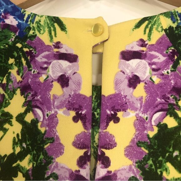 ASOS Yellow Botanical Mirror Print Sleeveless Blouse - Picture 10 of 12